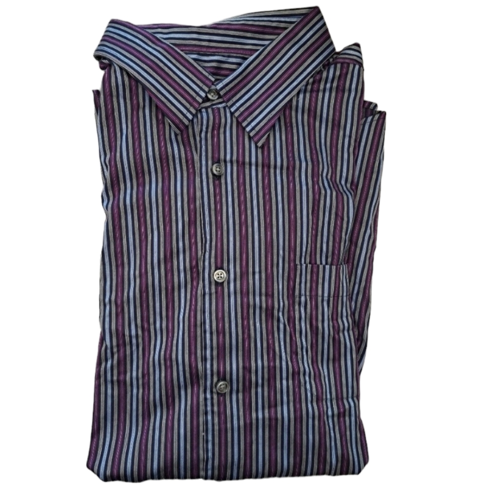 Kenneth Roberts Striped Button-Down Shirt Size XXL